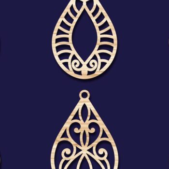 Intra απο ξύλο plywood 3mm-4mm πάχος - Σκουλαρίκια Κοσμήματα Laser Cut Bundle 54 Δίασταση 3x3 cm INTRAFABR-78345426 - Image 2