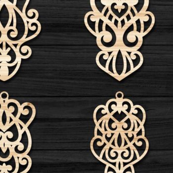 Intra απο ξύλο plywood 3mm-4mm πάχος - Σκουλαρίκια Κοσμήματα Laser Cut  Bundle 55 Δίασταση 3x3 cm INTRAFABR-78345445 - Image 1