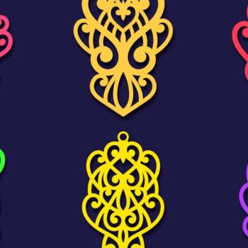 Intra απο ξύλο plywood 3mm-4mm πάχος - Σκουλαρίκια Κοσμήματα Laser Cut  Bundle 55 Δίασταση 3x3 cm INTRAFABR-78345445 - Image 3