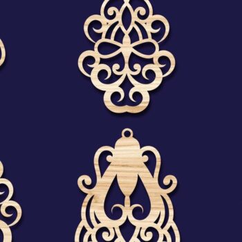 Intra απο ξύλο plywood 3mm-4mm πάχος - Σκουλαρίκια Κοσμήματα Laser Cut  Bundle 56 Δίασταση 3x3 cm INTRAFABR-78345456 - Image 2