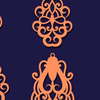 Intra απο ξύλο plywood 3mm-4mm πάχος - Σκουλαρίκια Κοσμήματα Laser Cut  Bundle 56 Δίασταση 3x3 cm INTRAFABR-78345456 - Image 3