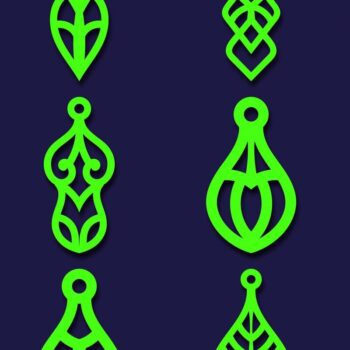 Intra απο ξύλο plywood 3mm-4mm πάχος - Σκουλαρίκια Jewelry Laser Cut  Bundle 62 Δίασταση 3x3 cm INTRAFABR-78559350 - Image 3