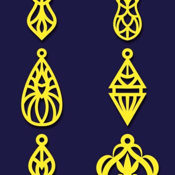 Intra απο ξύλο plywood 3mm-4mm πάχος - Σκουλαρίκια Κοσμήματα Laser Cut Bundle 63 Δίασταση 3x3 cm INTRAFABR-78559339 - Image 3