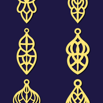 Intra απο ξύλο plywood 3mm-4mm πάχος - Σκουλαρίκια Jewelry Laser Cut  Bundle 69 Δίασταση 3x3 cm INTRAFABR-78560280 - Image 3