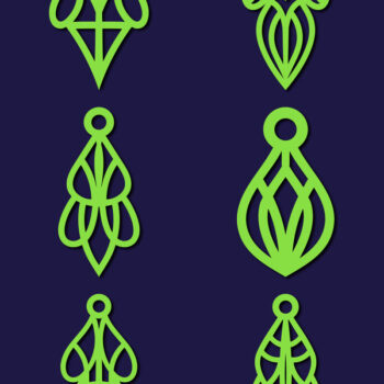 Intra απο ξύλο plywood 3mm-4mm πάχος - Σκουλαρίκια Jewelry Laser Cut  Bundle 70 Δίασταση 3x3 cm INTRAFABR-78560441 - Image 3