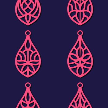 Intra απο ξύλο plywood 3mm-4mm πάχος - Σκουλαρίκια Jewelry Laser Cut  Bundle 73 Δίασταση 3x3 cm INTRAFABR-78560949 - Image 3