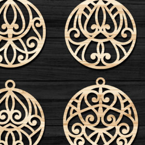 Intra απο ξύλο plywood 3mm-4mm πάχος - Earrings Jewelry  Bundle, Cut Files Δίασταση 3x3 cm INTRAFABR-78342671