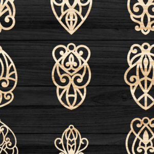 Intra απο ξύλο plywood 3mm-4mm πάχος - Earrings Jewelry  Bundle, Cut Files Δίασταση 3x3 cm INTRAFABR-78342592