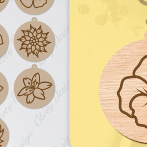 Intra απο ξύλο plywood 3mm-4mm πάχος - Σκουλαρίκια Μπρελόκ Laser Cut BNDLE Δίασταση 3x3 cm INTRAFABR-104538921