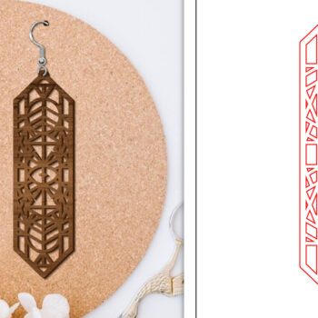 Intra απο ξύλο plywood 3mm-4mm πάχος - Σκουλαρίκια Laser Cut | Αφηρημένα σκουλαρίκια Δίασταση 3x3 cm INTRAFABR-114375588 - Image 1