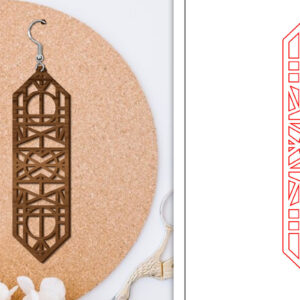 Intra απο ξύλο plywood 3mm-4mm πάχος - Σκουλαρίκια Laser Cut | Αφηρημένα σκουλαρίκια Δίασταση 3x3 cm INTRAFABR-114375603