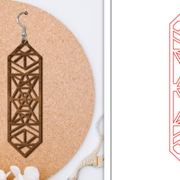 Intra απο ξύλο plywood 3mm-4mm πάχος - Σκουλαρίκια Laser Cut | Αφηρημένα σκουλαρίκια Δίασταση 3x3 cm INTRAFABR-114375780 - Image 1