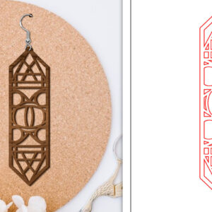 Intra απο ξύλο plywood 3mm-4mm πάχος - Σκουλαρίκια Laser Cut | Αφηρημένα σκουλαρίκια Δίασταση 3x3 cm INTRAFABR-114375832