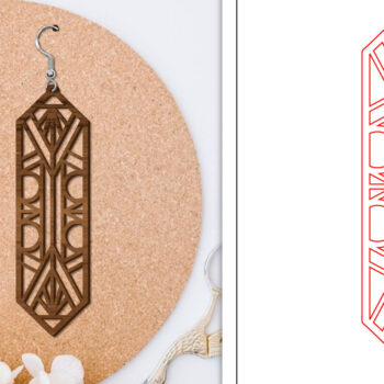 Intra απο ξύλο plywood 3mm-4mm πάχος - Σκουλαρίκια Laser Cut | Αφηρημένα σκουλαρίκια Δίασταση 3x3 cm INTRAFABR-114375887 - Image 1