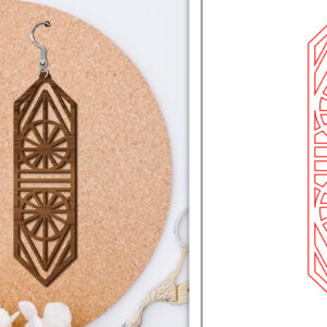 Intra απο ξύλο plywood 3mm-4mm πάχος - Σκουλαρίκια Laser Cut | Αφηρημένα σκουλαρίκια Δίασταση 3x3 cm INTRAFABR-114375987