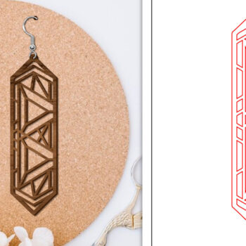 Intra απο ξύλο plywood 3mm-4mm πάχος - Σκουλαρίκια Laser Cut | Αφηρημένα σκουλαρίκια Δίασταση 3x3 cm INTRAFABR-114374542 - Image 1