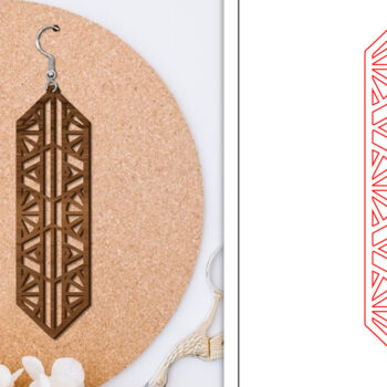 Intra απο ξύλο plywood 3mm-4mm πάχος - Σκουλαρίκια Laser Cut | Αφηρημένα σκουλαρίκια Δίασταση 3x3 cm INTRAFABR-114376091 - Image 1