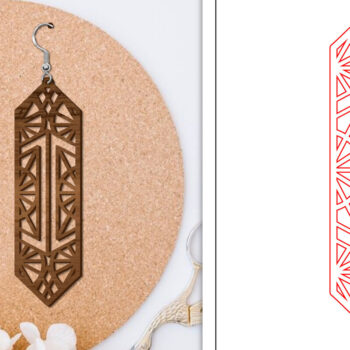 Intra απο ξύλο plywood 3mm-4mm πάχος - Σκουλαρίκια Laser Cut | Αφηρημένα σκουλαρίκια Δίασταση 3x3 cm INTRAFABR-114376125 - Image 1