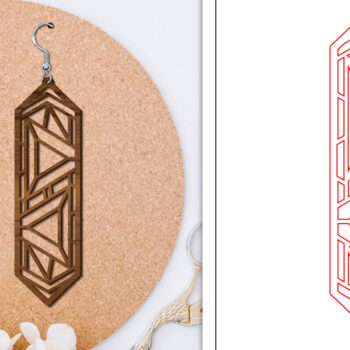 Intra απο ξύλο plywood 3mm-4mm πάχος - Σκουλαρίκια Laser Cut | Αφηρημένα σκουλαρίκια Δίασταση 3x3 cm INTRAFABR-114374557 - Image 1