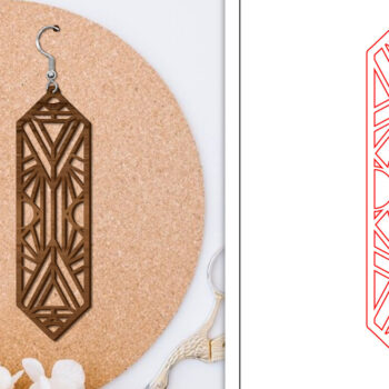 Intra απο ξύλο plywood 3mm-4mm πάχος - Σκουλαρίκια Laser Cut | Αφηρημένα σκουλαρίκια Δίασταση 3x3 cm INTRAFABR-114376245 - Image 1