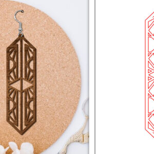 Intra απο ξύλο plywood 3mm-4mm πάχος - Σκουλαρίκια Laser Cut | Αφηρημένα σκουλαρίκια Δίασταση 3x3 cm INTRAFABR-114376264