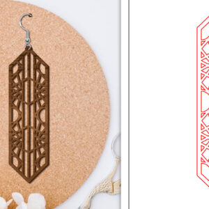 Intra απο ξύλο plywood 3mm-4mm πάχος - Σκουλαρίκια Laser Cut | Αφηρημένα σκουλαρίκια Δίασταση 3x3 cm INTRAFABR-114376282