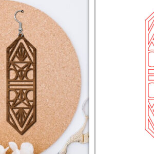 Intra απο ξύλο plywood 3mm-4mm πάχος - Σκουλαρίκια Laser Cut | Αφηρημένα σκουλαρίκια Δίασταση 3x3 cm INTRAFABR-114376299
