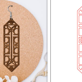 Intra απο ξύλο plywood 3mm-4mm πάχος - Σκουλαρίκια Laser Cut | Αφηρημένα σκουλαρίκια Δίασταση 3x3 cm INTRAFABR-114376317 - Image 1