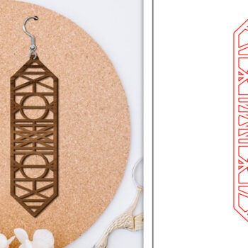 Intra απο ξύλο plywood 3mm-4mm πάχος - Σκουλαρίκια Laser Cut | Αφηρημένα σκουλαρίκια Δίασταση 3x3 cm INTRAFABR-114375490 - Image 1