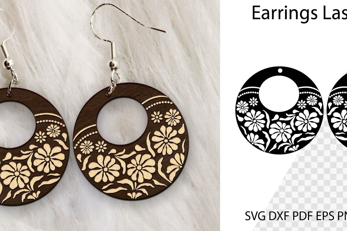 Intra απο ξύλο plywood 3mm-4mm πάχος - Σκουλαρίκια Laser cut. Boho Earrinds . Δίασταση 3x3 cm INTRAFABR-100428640
