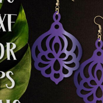 Intra απο ξύλο plywood 3mm-4mm πάχος - Σκουλαρίκια Laser Cut, Drop Earrings . Δίασταση 3x3 cm INTRAFABR-99490905 - Image 1