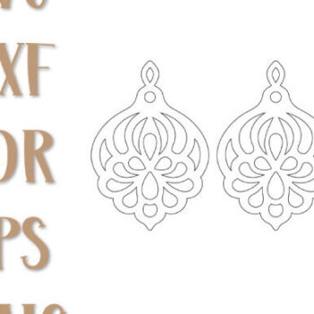 Intra απο ξύλο plywood 3mm-4mm πάχος - Σκουλαρίκια Laser Cut, Drop Earrings . Δίασταση 3x3 cm INTRAFABR-99490905 - Image 2