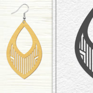 Intra απο ξύλο plywood 3mm-4mm πάχος - Σκουλαρίκια Laser Cut | Σχέδιο σκουλαρίκια Δίασταση 3x3 cm INTRAFABR-102045247