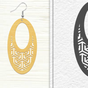 Intra απο ξύλο plywood 3mm-4mm πάχος - Σκουλαρίκια Laser Cut | Σχέδιο σκουλαρίκια Δίασταση 3x3 cm INTRAFABR-102045373