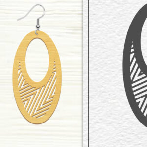 Intra απο ξύλο plywood 3mm-4mm πάχος - Σκουλαρίκια Laser Cut | Σχέδιο σκουλαρίκια Δίασταση 3x3 cm INTRAFABR-102045430