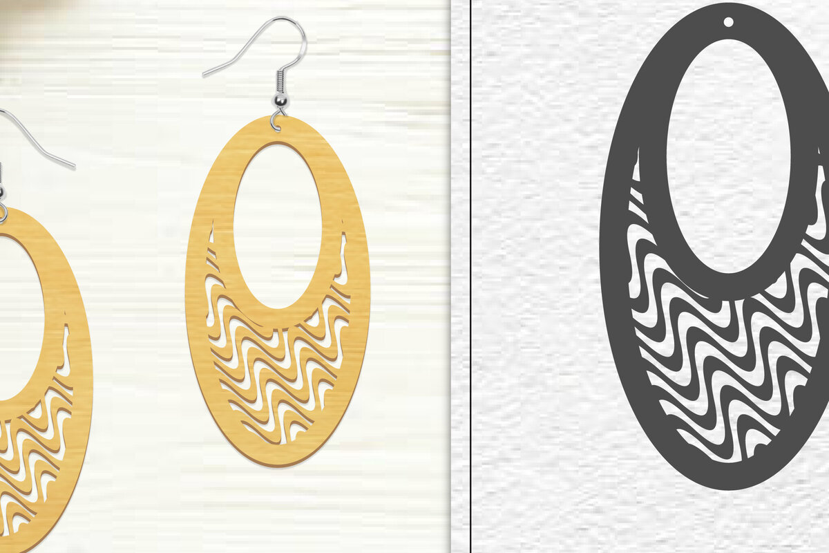 Intra απο ξύλο plywood 3mm-4mm πάχος - Σκουλαρίκια Laser Cut | Σχέδιο σκουλαρίκια Δίασταση 3x3 cm INTRAFABR-102045461