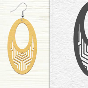 Intra απο ξύλο plywood 3mm-4mm πάχος - Σκουλαρίκια Laser Cut | Σχέδιο σκουλαρίκια Δίασταση 3x3 cm INTRAFABR-102045626