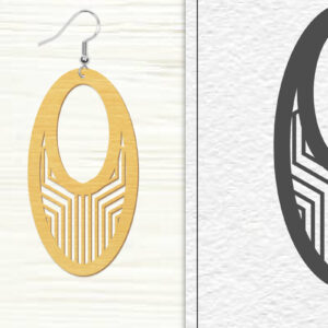 Intra απο ξύλο plywood 3mm-4mm πάχος - Σκουλαρίκια Laser Cut | Σχέδιο σκουλαρίκια Δίασταση 3x3 cm INTRAFABR-102045704