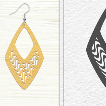 Intra απο ξύλο plywood 3mm-4mm πάχος - Σκουλαρίκια Laser Cut | Σχέδιο σκουλαρίκια Δίασταση 3x3 cm INTRAFABR-102046029 - Image 1