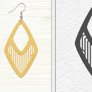 Intra απο ξύλο plywood 3mm-4mm πάχος - Σκουλαρίκια Laser Cut | Σχέδιο σκουλαρίκια Δίασταση 3x3 cm INTRAFABR-102046162