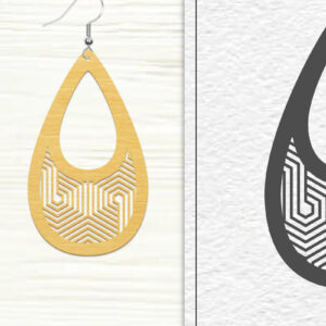 Intra απο ξύλο plywood 3mm-4mm πάχος - Σκουλαρίκια Laser Cut | Σχέδιο σκουλαρίκια Δίασταση 3x3 cm INTRAFABR-102046493