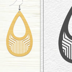 Intra απο ξύλο plywood 3mm-4mm πάχος - Σκουλαρίκια Laser Cut | Σχέδιο σκουλαρίκια Δίασταση 3x3 cm INTRAFABR-102046625