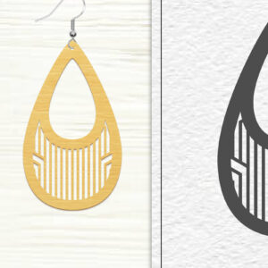 Intra απο ξύλο plywood 3mm-4mm πάχος - Σκουλαρίκια Laser Cut | Σχέδιο σκουλαρίκια Δίασταση 3x3 cm INTRAFABR-102046655