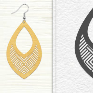 Intra απο ξύλο plywood 3mm-4mm πάχος - Σκουλαρίκια Laser Cut | Σχέδιο σκουλαρίκια Δίασταση 3x3 cm INTRAFABR-102045051