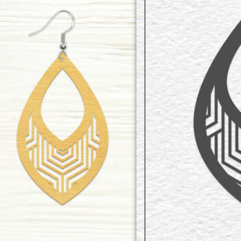 Intra απο ξύλο plywood 3mm-4mm πάχος - Σκουλαρίκια Laser Cut | Σχέδιο σκουλαρίκια Δίασταση 3x3 cm INTRAFABR-102045081 - Image 1