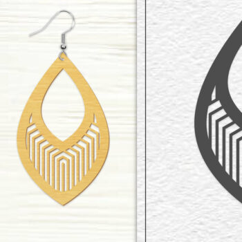 Intra απο ξύλο plywood 3mm-4mm πάχος - Σκουλαρίκια Laser Cut | Σχέδιο σκουλαρίκια Δίασταση 3x3 cm INTRAFABR-102045121 - Image 1