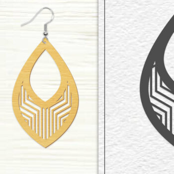 Intra απο ξύλο plywood 3mm-4mm πάχος - Σκουλαρίκια Laser Cut | Σχέδιο σκουλαρίκια Δίασταση 3x3 cm INTRAFABR-102045157 - Image 1