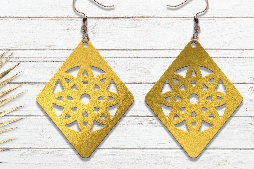 Intra απο ξύλο plywood 3mm-4mm πάχος - Σκουλαρίκια Laser Cut, Σκουλαρίκια Laser Cut S Δίασταση 3x3 cm INTRAFABR-88133275