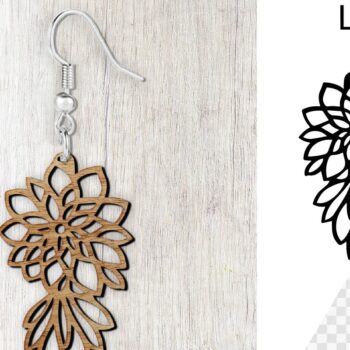 Intra απο ξύλο plywood 3mm-4mm πάχος - Σκουλαρίκια Laser cut. Σκουλαρίκια . Δίασταση 3x3 cm INTRAFABR-98296973 - Image 1