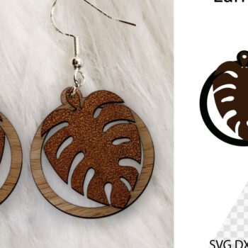 Intra απο ξύλο plywood 3mm-4mm πάχος - Σκουλαρίκια Laser cut. Σκουλαρίκια . Δίασταση 3x3 cm INTRAFABR-100852452 - Image 1